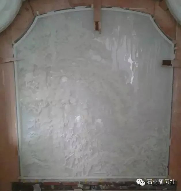绝美玉石浮雕背景墙安装现场图集