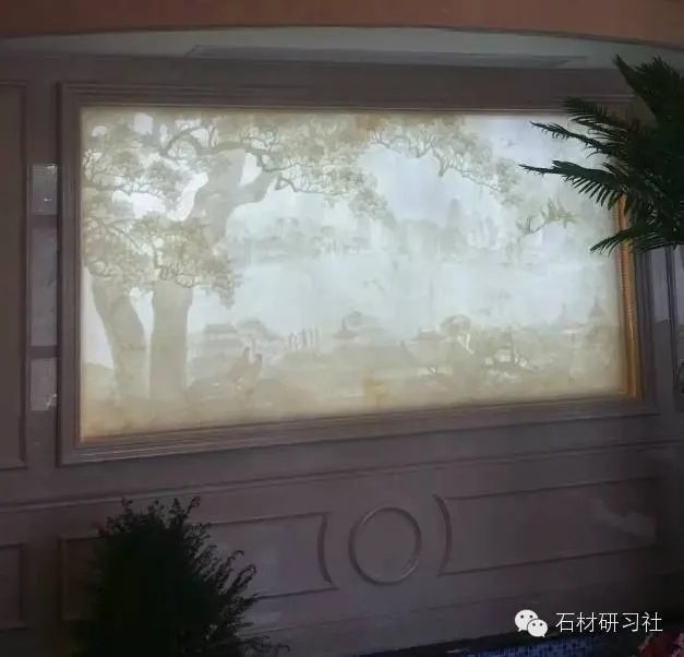 绝美玉石浮雕背景墙安装现场图集