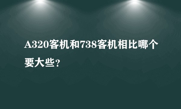 A320客机和738客机相比哪个要大些？