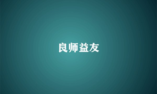 良师益友