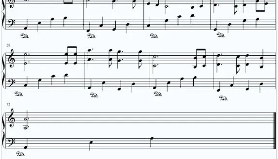 天空之城钢琴曲简谱