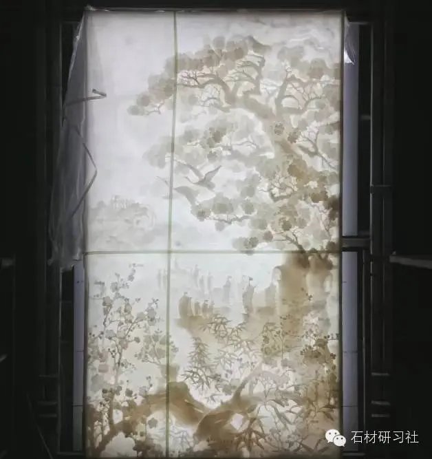 绝美玉石浮雕背景墙安装现场图集