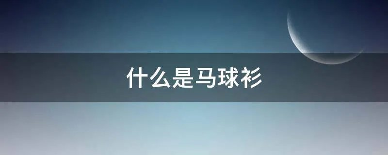 什么是马球衫