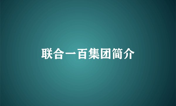 联合一百集团简介