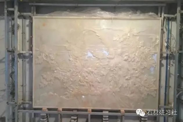 绝美玉石浮雕背景墙安装现场图集