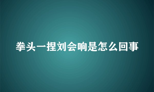 拳头一捏刘会响是怎么回事
