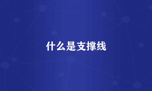 什么是支撑线