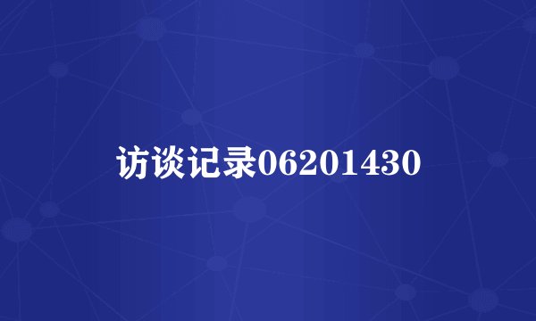 访谈记录06201430