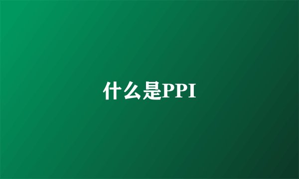 什么是PPI