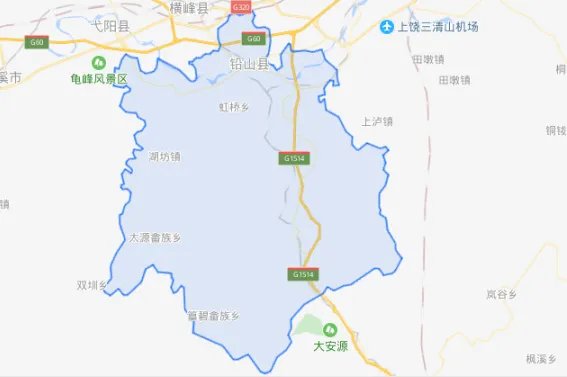 上饶市铅山县一共有多少个乡镇？
