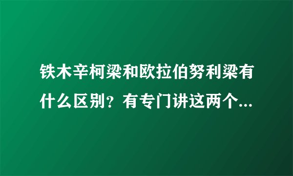 铁木辛柯梁和欧拉伯努利梁有什么区别？有专门讲这两个推导的书籍吗？刘鸿文老师材料力学教材上是哪一种梁?