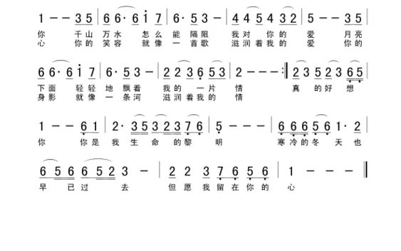《真的好想你》简谱是怎样的？