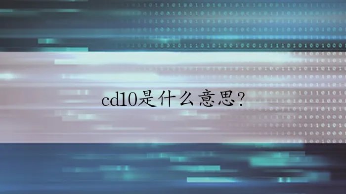 cd10是什么意思？