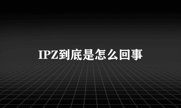 IPZ到底是怎么回事