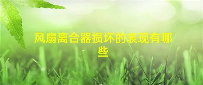 风扇离合器损坏的表现有哪些