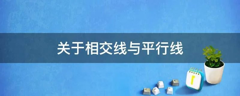 关于相交线与平行线