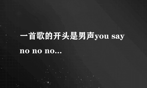一首歌的开头是男声you say no no no, say no no no,然后一会是女声唱的
