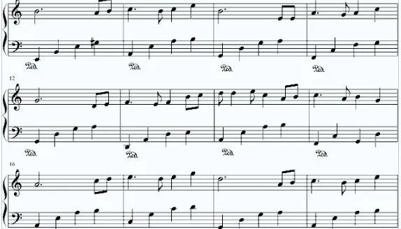 天空之城钢琴曲简谱