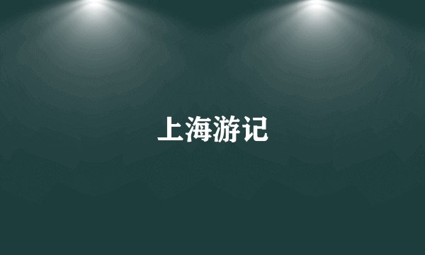 上海游记