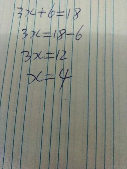 3x+6=18解方程