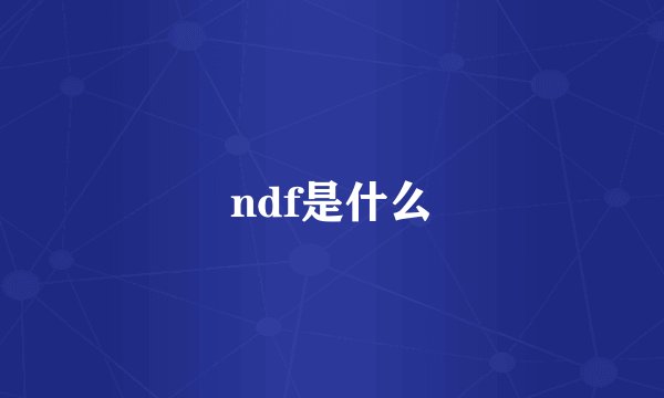 ndf是什么