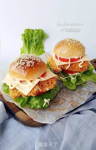 新奥尔良烤鸡腿堡