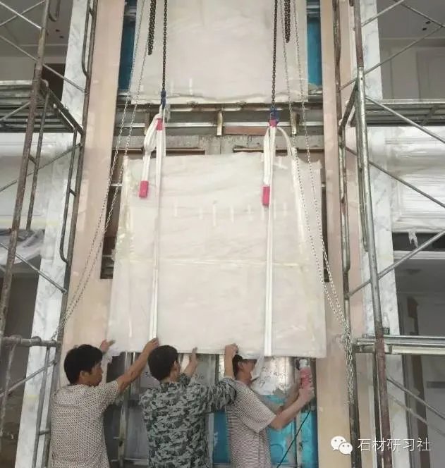 绝美玉石浮雕背景墙安装现场图集