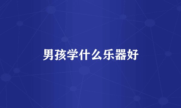 男孩学什么乐器好