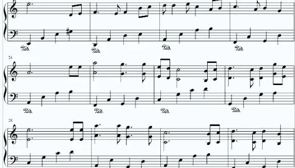 天空之城钢琴曲简谱