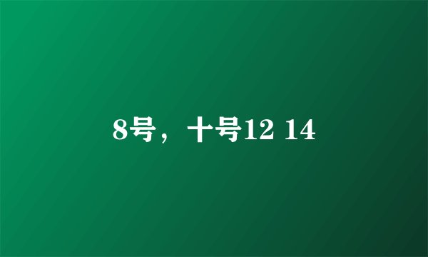 8号，十号12 14