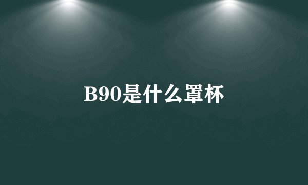 B90是什么罩杯