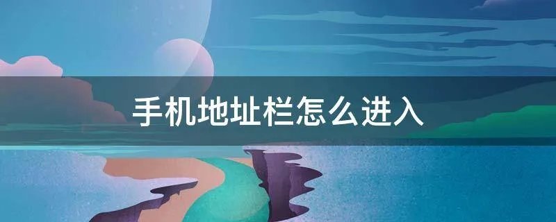 手机地址栏怎么进入