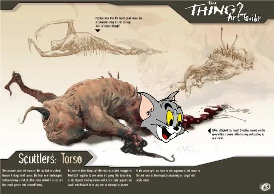 已取消《怪形2》游戏概念图曝光 突变怪物过于下饭