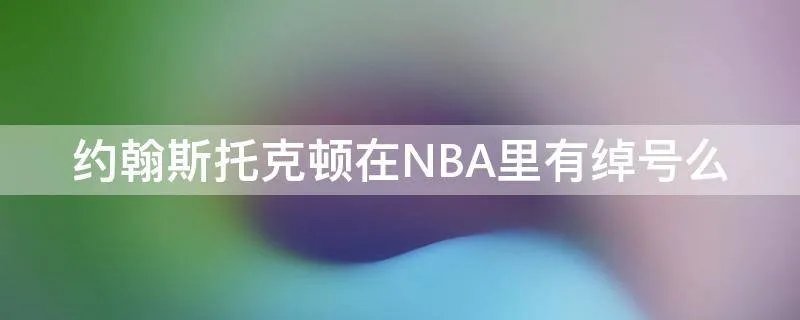 约翰斯托克顿在NBA里有绰号么