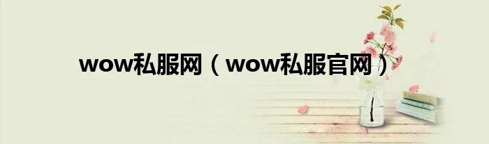 wow私服网（wow私服官网）