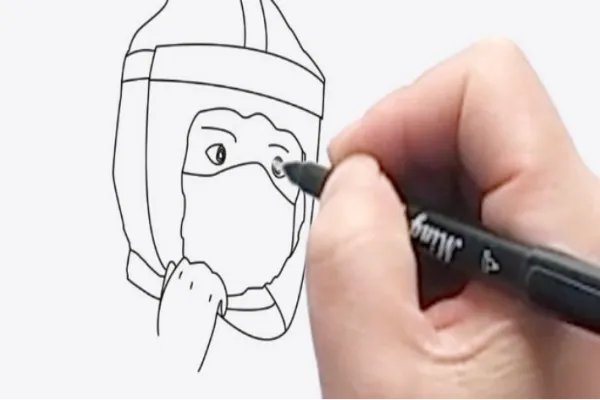 大白怎么画医护人员简笔画