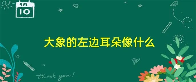 大象的左边耳朵像什么