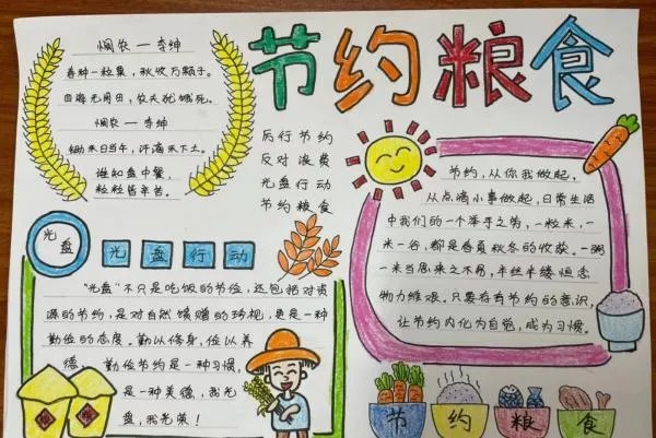 厉行节约手抄报