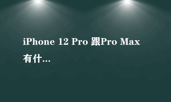 iPhone 12 Pro 跟Pro Max 有什么区别吗？