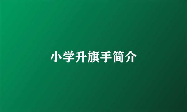 小学升旗手简介