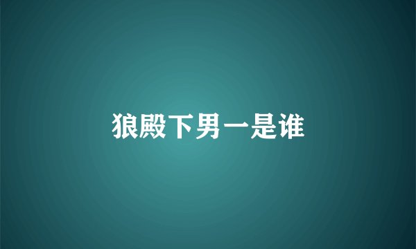 狼殿下男一是谁
