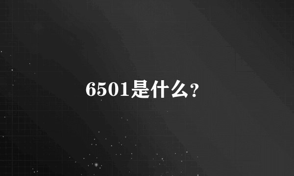 6501是什么？