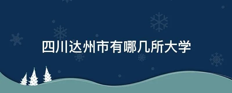 四川达州市有哪几所大学