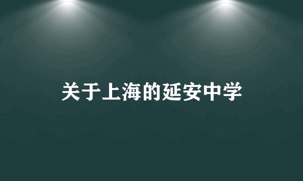 关于上海的延安中学