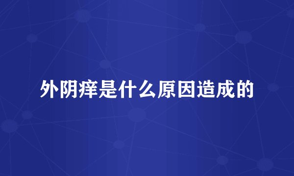 外阴痒是什么原因造成的