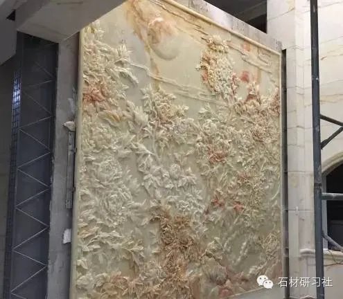 绝美玉石浮雕背景墙安装现场图集
