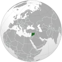 叙利亚在世界上哪个位置？