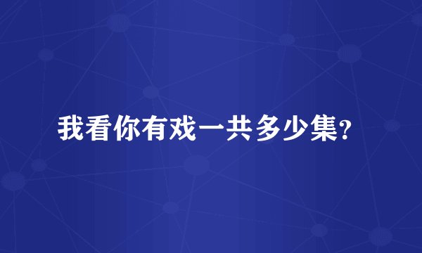 我看你有戏一共多少集？
