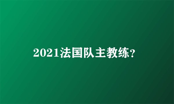 2021法国队主教练？