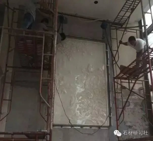 绝美玉石浮雕背景墙安装现场图集